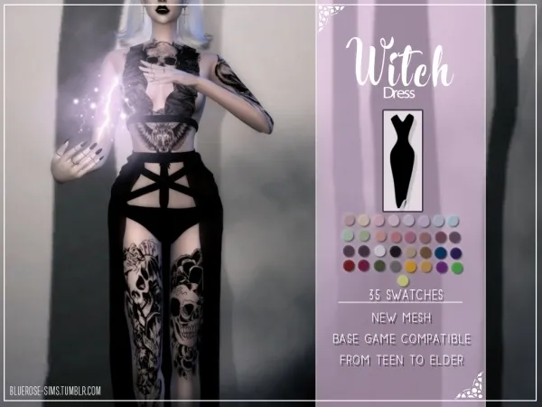 Witch Dress - The Sims 4 Custom Content