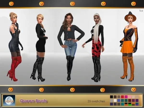 Maxis Match Queen Boots - The Sims 4 Custom Content