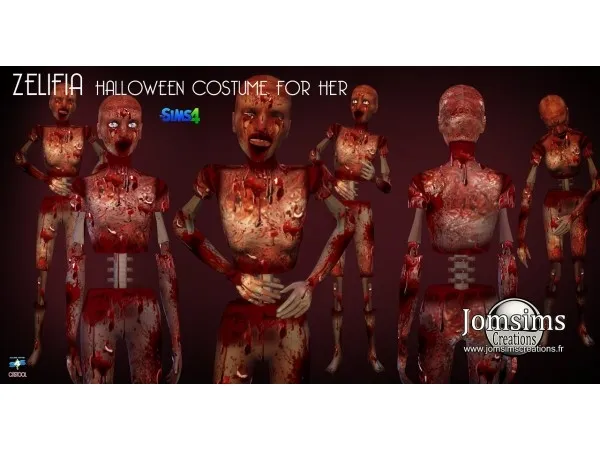 Alpha Zelifia Halloween Costume for Her - The Sims 4 Custom Content