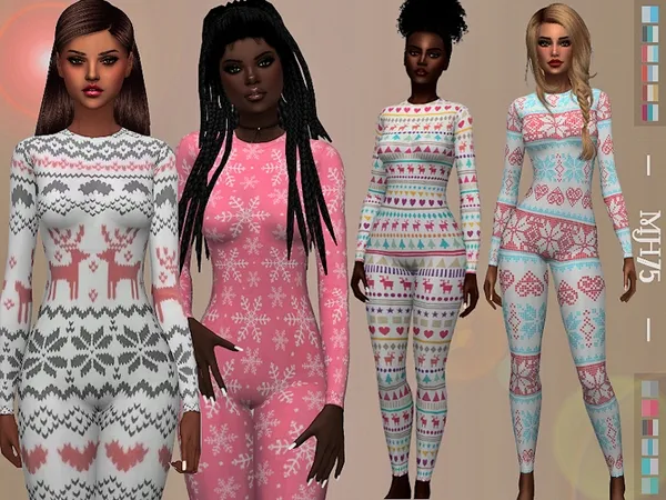 Alpha S4 Winter Onesies - The Sims 4 Custom Content