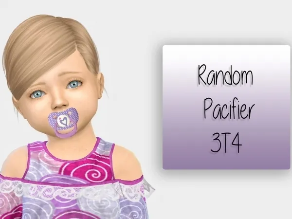 Alpha Random Pacifier by simiracle - The Sims 4 Custom Content