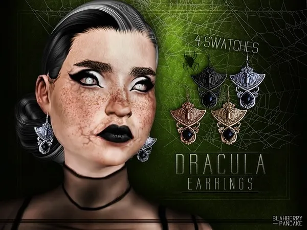 Alpha Dracula Earrings - The Sims 4 Custom Content
