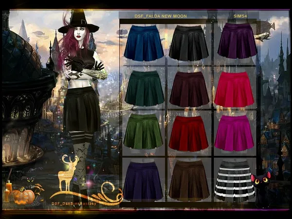 Alpha SKIRT NEW MOON - The Sims 4 Custom Content