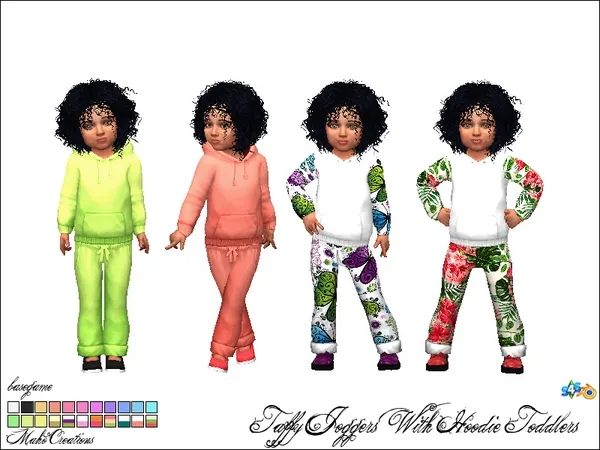 Alpha Taffy Hoodie Joggers Toddlers - The Sims 4 Custom Content