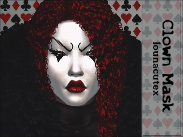Mix Horror Clown Mask Tattoo - The Sims 4 Custom Content