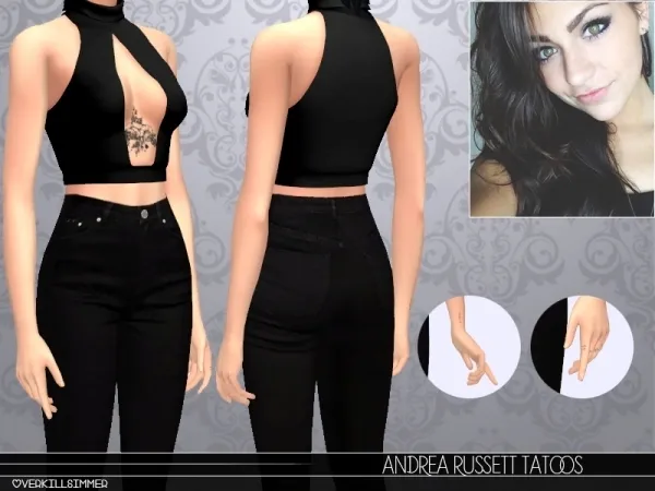 Mix Andrea Russett Tattoos - The Sims 4 Custom Content