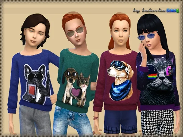 Alpha Sweater Pets child - The Sims 4 Custom Content