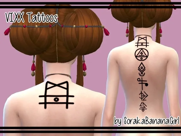 Mix VIXX Voodoo Tattoos [MaleFemale] - The Sims 4 Custom Content