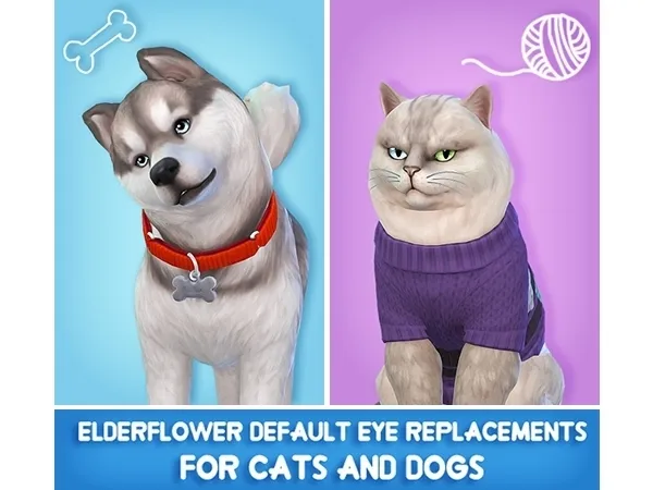 Alpha Eyes for Dogs and Cats - The Sims 4 Custom Content