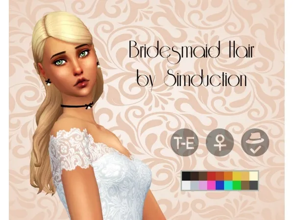 Maxis Match Bridesmaid Hair - The Sims 4 Custom Content