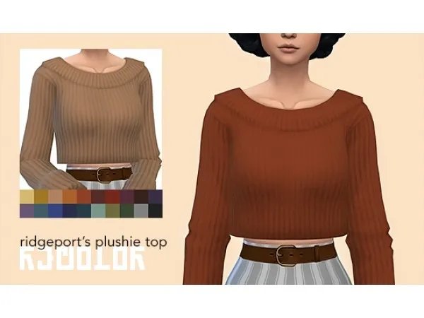 Alpha Plushie Top - The Sims 4 Custom Content