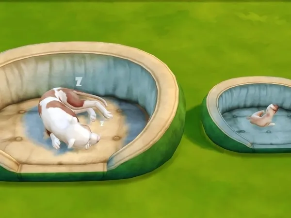 Alpha FUNCTIONAL BEDS LARGE AND SMALL CATS AND DOGS - The Sims 4 Custom Content