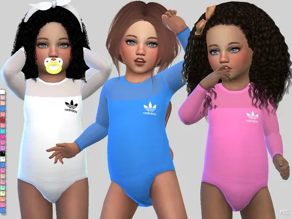 Alpha Toddler Sporty Bodysuit - The Sims 4 Custom Content