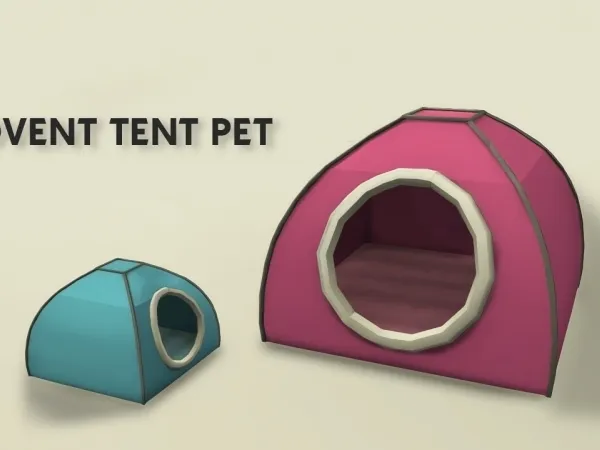 Maxis Match ADVENT TENT PET BED LARGE AND SMALL - The Sims 4 Custom Content