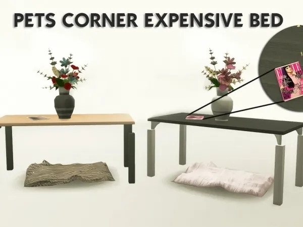 Alpha PETS CORNER EXPENSIVE BED - The Sims 4 Custom Content