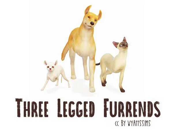 Alpha THREE LEGGED FURRENDS (FRONT LEG VERSION) - The Sims 4 Custom Content