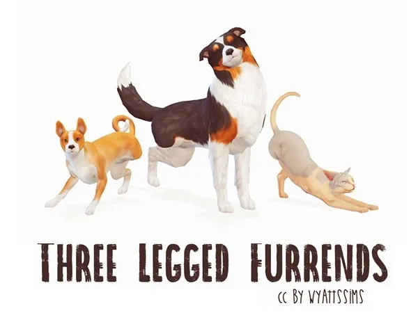 Alpha THREE LEGGED FURRENDS (HIND LEG VERSION) - The Sims 4 Custom Content