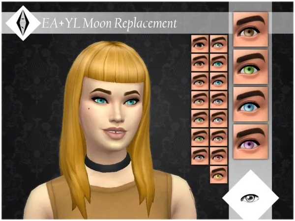 Alpha EAYL Moon Replacement Eyes - The Sims 4 Custom Content