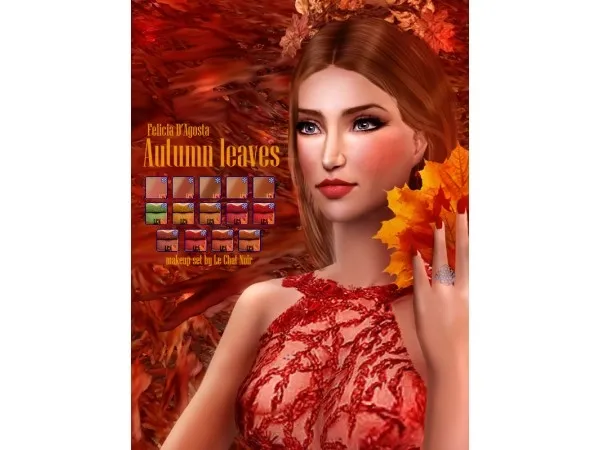 Autumn leaves makeup set - The Sims 2 Custom Content