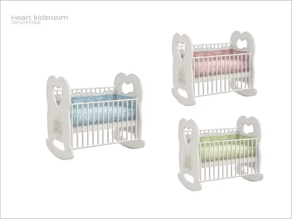[Heart kidsroom] deco crib PLEASE SEE MOD LINK - The Sims 4 Custom Content