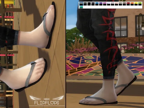 Alpha Flip Flops - The Sims 4 Custom Content