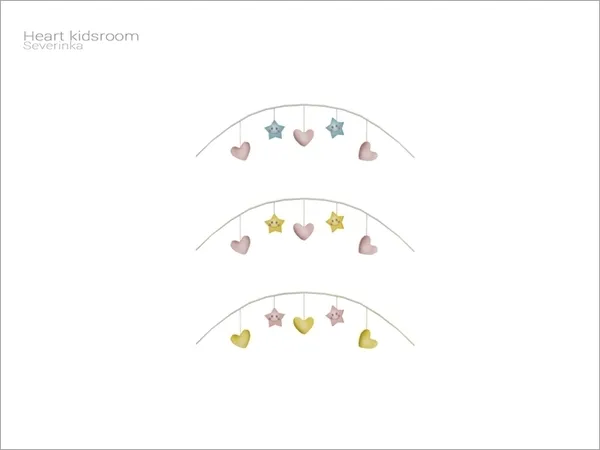 [Heart kidsroom] hanging toy for crib - The Sims 4 Custom Content