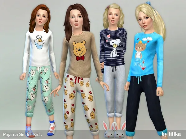 Alpha Pajama Set for Kids - The Sims 4 Custom Content