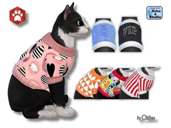 Maxis Match Pullover für Katzen - The Sims 4 Custom Content