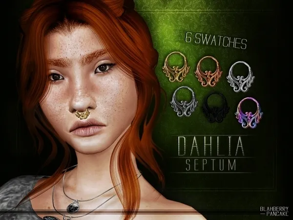 Dahlia Septum Blahberry Pancake - The Sims 4 Custom Content