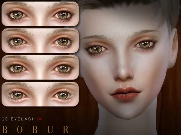 Alpha Bobur 2D Eyelash 04 - The Sims 4 Custom Content
