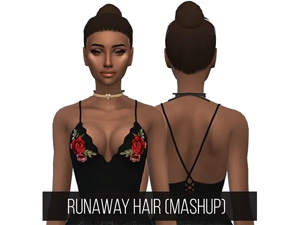 Fifths Creations RUNAWAY HAIR (MASHUP) - The Sims 4 Custom Content