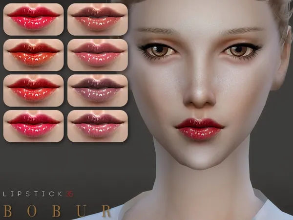 Alpha Bobur Lipstick 35 - The Sims 4 Custom Content