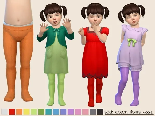 Alpha SolidColor Tights - The Sims 4 Custom Content
