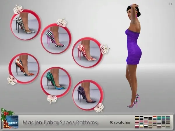 Alpha Madlen Bahar Shoes Patterns - The Sims 4 Custom Content