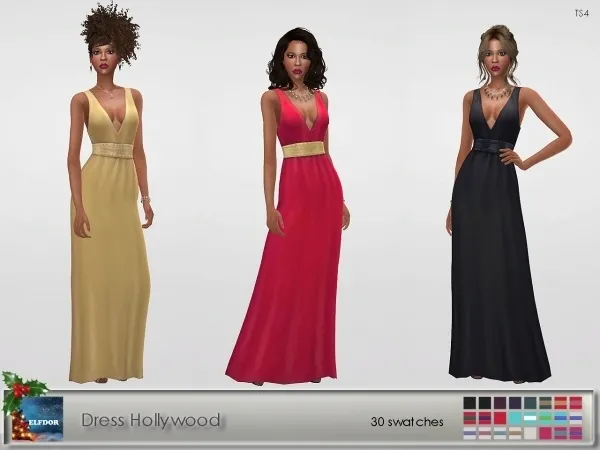 Maxis Match Dress Hollywood - The Sims 4 Custom Content