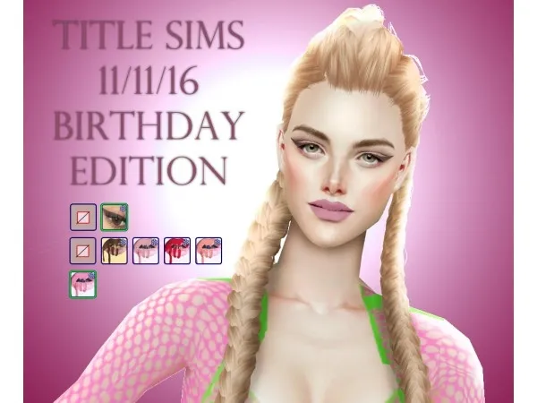 TiTle Sims Birthday by simsfinds - The Sims 2 Custom Content