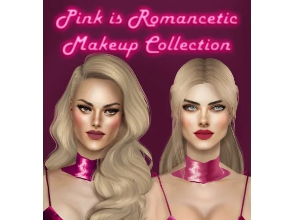 Pink is Romancetic Makeup collection by Title Sims - The Sims 2 Custom Content