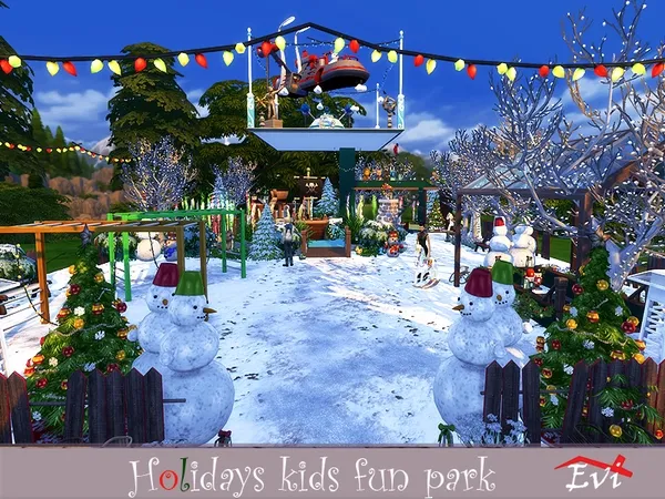 Maxis Match Holidays kids fun park - The Sims 4 Custom Content