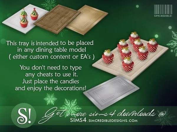 Holiday Yummies tray by thesimsresource - The Sims 4 Custom Content
