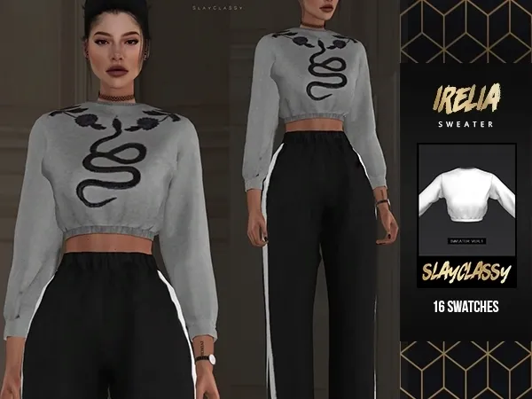 Alpha SlayClassy Irelia Sweater - The Sims 4 Custom Content