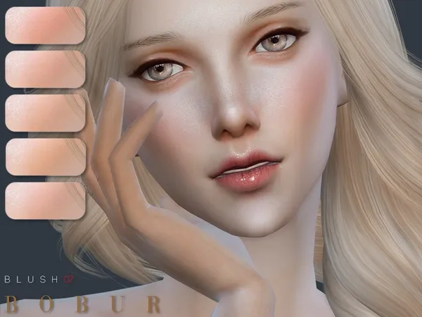 Alpha Bobur Blush 07 - The Sims 4 Custom Content