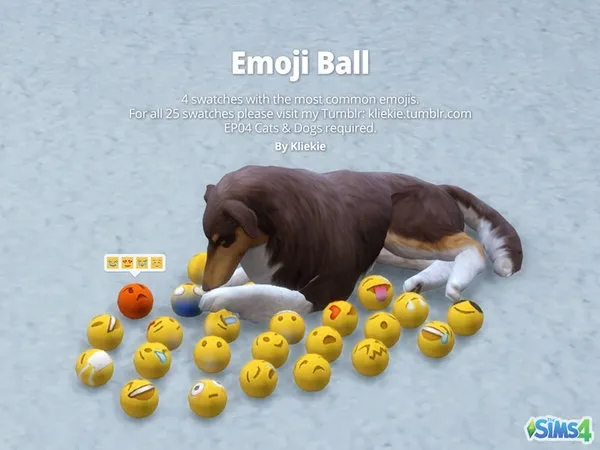Alpha Emoji Ball - The Sims 4 Custom Content