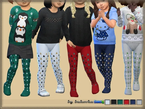Alpha Christmas Tree Tights - The Sims 4 Custom Content