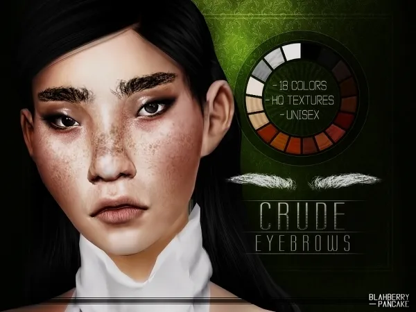 Crude Eyebrows Blahberry Pancake - The Sims 4 Custom Content