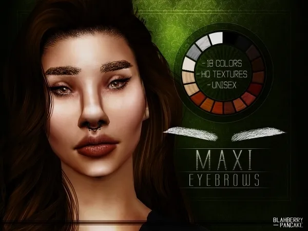 Maxi Eyebrows Blahberry Pancake - The Sims 4 Custom Content