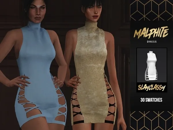 Alpha SlayClassy Malphite Dress - The Sims 4 Custom Content