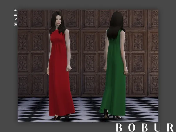 Alpha Bobur Mary Dress - The Sims 4 Custom Content