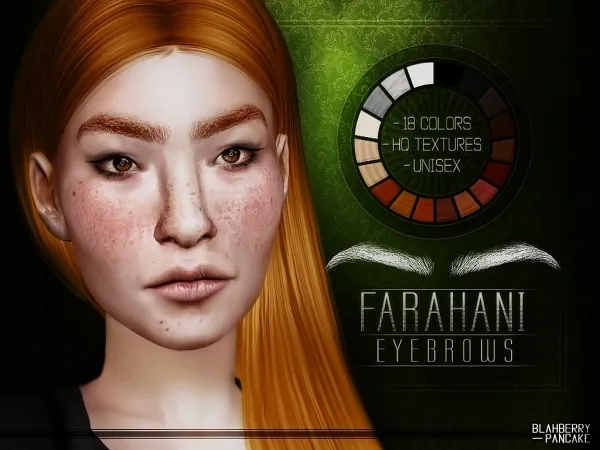 Farahani Eyebrows Blahberry Pancake - The Sims 4 Custom Content