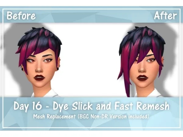 Maxis Match Fast Remesh Hair by houseofabsurdities - The Sims 4 Custom Content