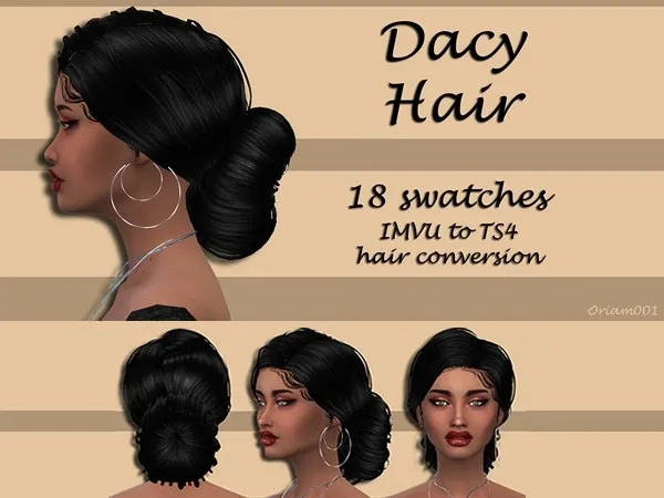 Alpha Dacy Hair conversion - The Sims 4 Custom Content